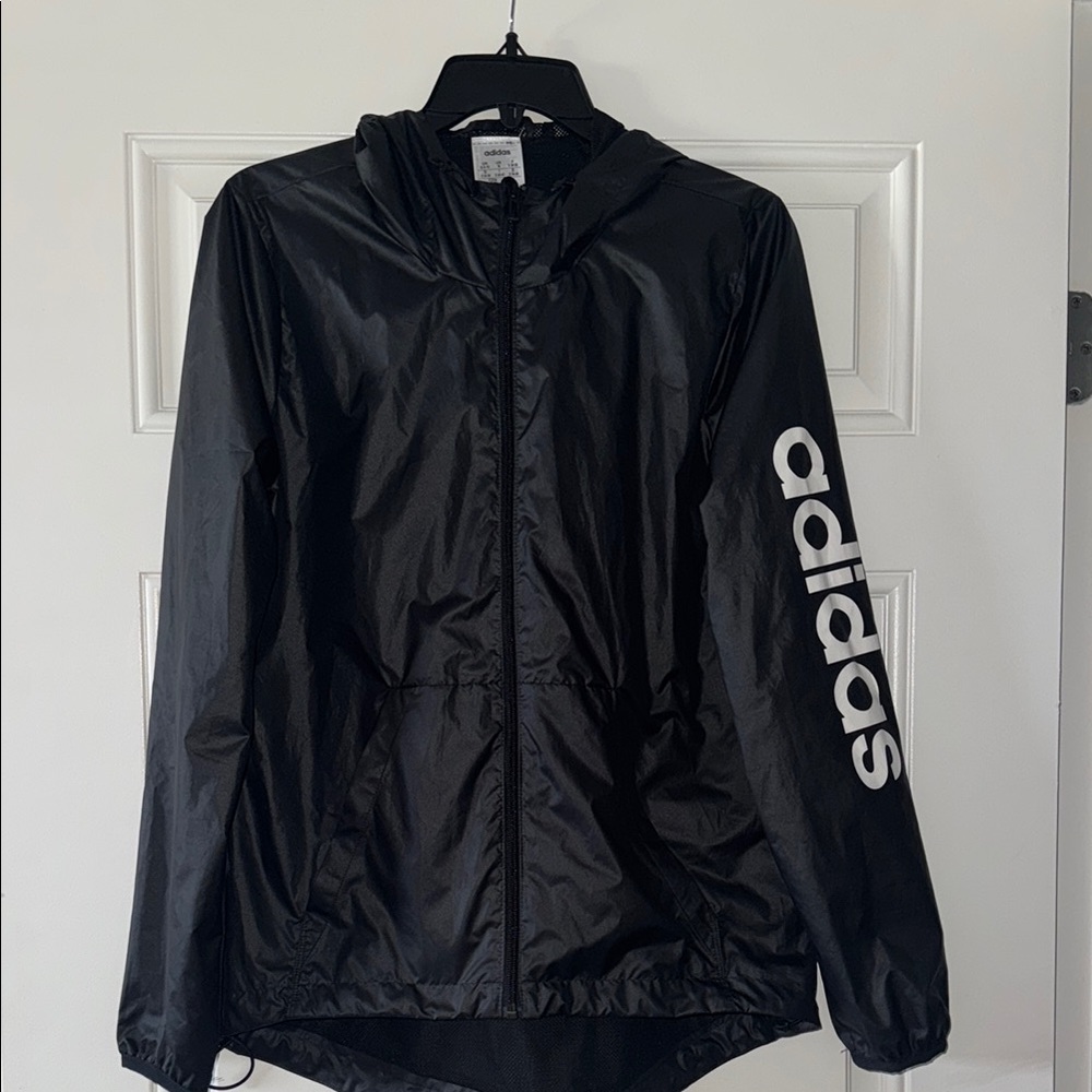 Adidas Black Windbreaker Jacket